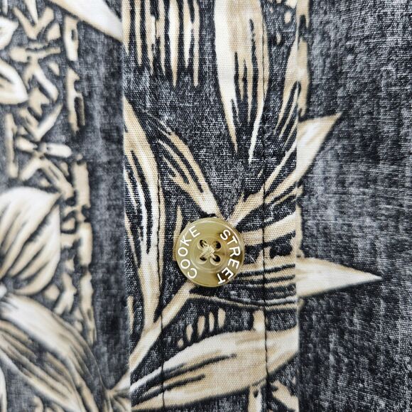 Cooke Street Shirt Mens Large Hawaiian Short Sleeve Floral Button Reverse Print - Picture 3 of 11